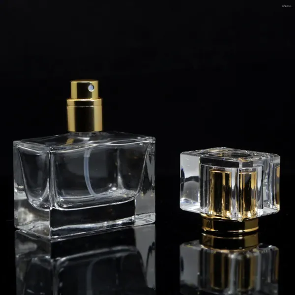 Garrafas de armazenamento portátil 30ml vazio recarregável frasco de perfume de vidro transparente frasco atomizador decoração de casa