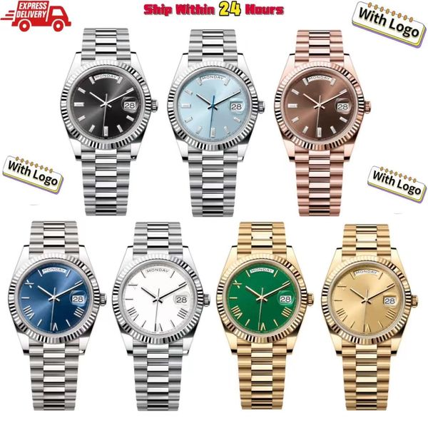 Orologio diamantes de alta qualidade relógio de pulso masculino relógio mecânico automático 36/41mm moldura de diamante de aço inoxidável completo à prova d'água relógio de ouro luminoso montre de luxe