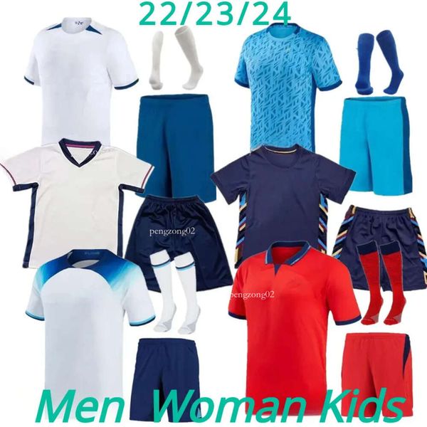 Inglaterras Futebol Jerseys Angleterre Copa do Mundo Mulheres Camisa de Futebol KIRBY WHITE BRIGHT MEAD 22 23 24 KANE STERLING RASHFORD SANCHO GREALISH Homens Kit Kit Mulher 76 30