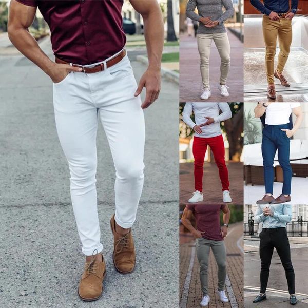 Pantaloni da uomo Tuta britannica a vita media da uomo 2024 Pantaloni slim da esterno primavera estate Pantaloni sportivi a gamba dritta Lavoro casual