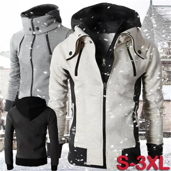 Herren Hoodies Zipper Männer Jacken Herbst Winter Casual Fleece Mäntel Hohe Qualität Warme Mantel Outdoor Schal Kragen Mode Mit Kapuze