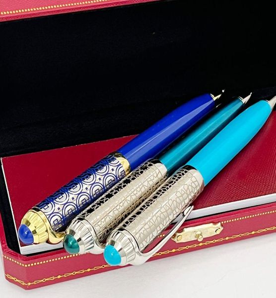 LGP Luxury Pen Blue Stone Ballpoint Stifte hochwertige Schreibvorgänge mit Red Box Optionen3721974