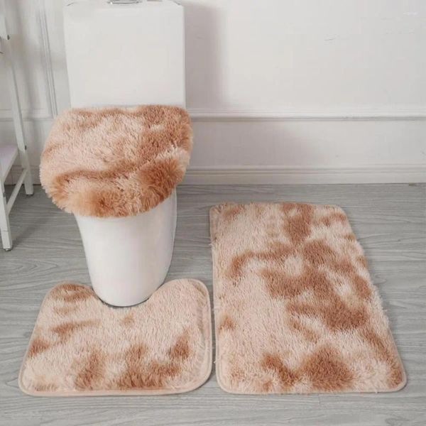 Tappeti da bagno tappeti da bagno lussuosi set da bagno a 3 pezzi con materiale super morbido in microfibra non slip in gomma per il massimo