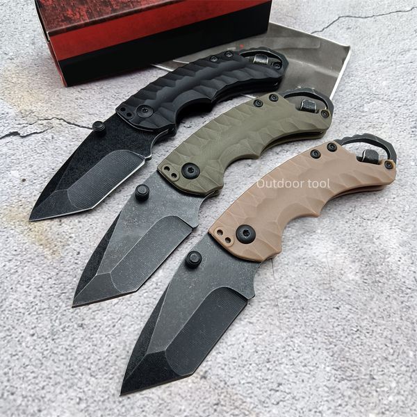 8750 Mini Shuffle Coltello tascabile Stonewash Tanto Blade Nylon Manico in fibra di vetro Autodifesa Outdoor Carry Sopravvivenza Multi-strumenti 1660 3655 7800 7900