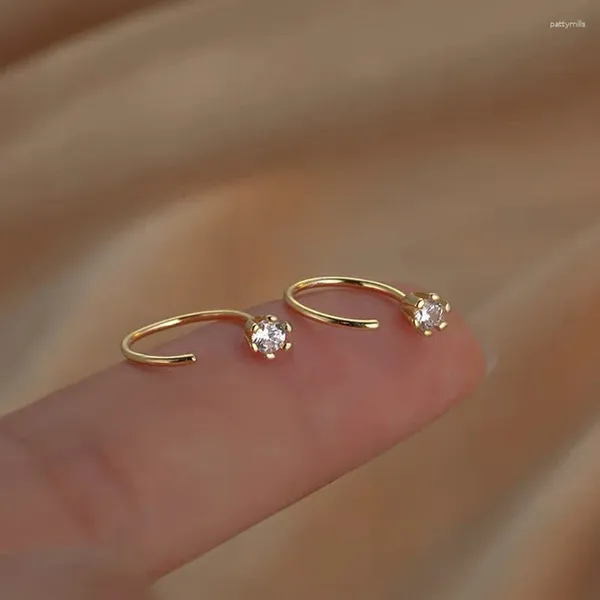 Brincos de parafuso prisioneiro minúsculo redondo zircônia cúbica prata ouro cor casamento studs para mulheres moda homens pequenos brincos cz jóias de natal