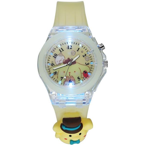 Nuovo modello di cartone animato per bambini orologio moda luminoso orologio al quarzo per bambini cinturino in silicone casual ragazzi ragazze studente orologio regalo