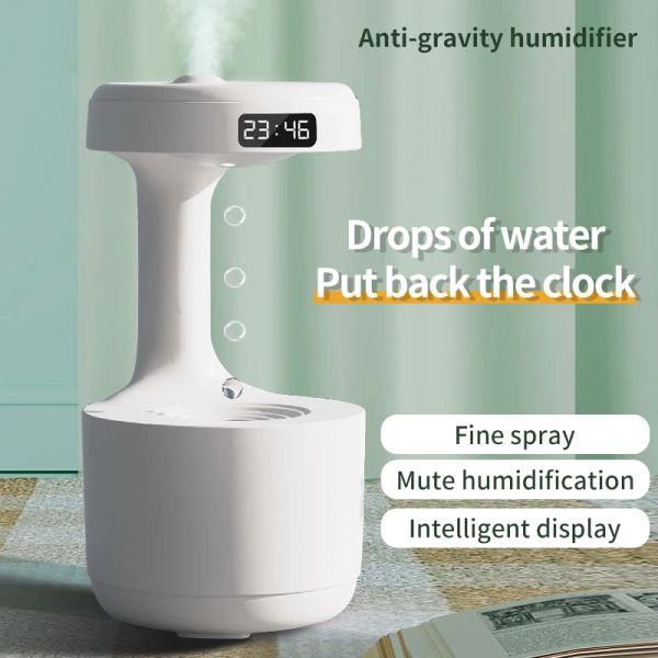 Umidificatori antigravity goccia d'acqua umidificatore desktop a ultrasuoni freno spray nev spray maker levitante gocce di backflow fogger a led home