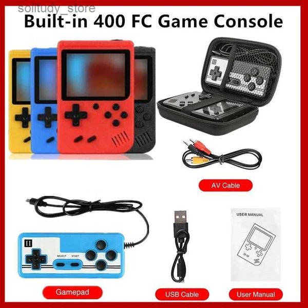 Lettori di giochi portatili Gioco portatile 400 FC integrato Console di gioco portatile retrò a 8 bit shell Schermo LCD da 3,0 pollici Lettore di videogiochi per bambini Regalo di Capodanno Q240326