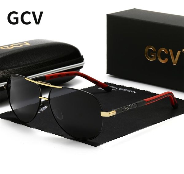 GCV Uomo Vintage Occhiali da sole polarizzati in alluminio Occhiali da sole di marca classici Occhiali da guida con lenti per uomoDonna Enhanced TAC 2209767419