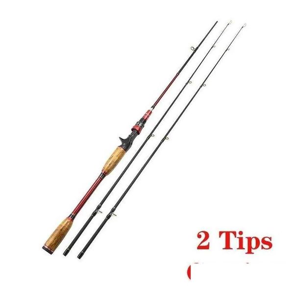 Canne da pesca per barche 2.1M Canna da spinning in fibra di carbonio Colata con esca per asta Peso esca 10-25G Linea 8-16Lb Consegna veloce di caduta dei bassi Sport Otbx4