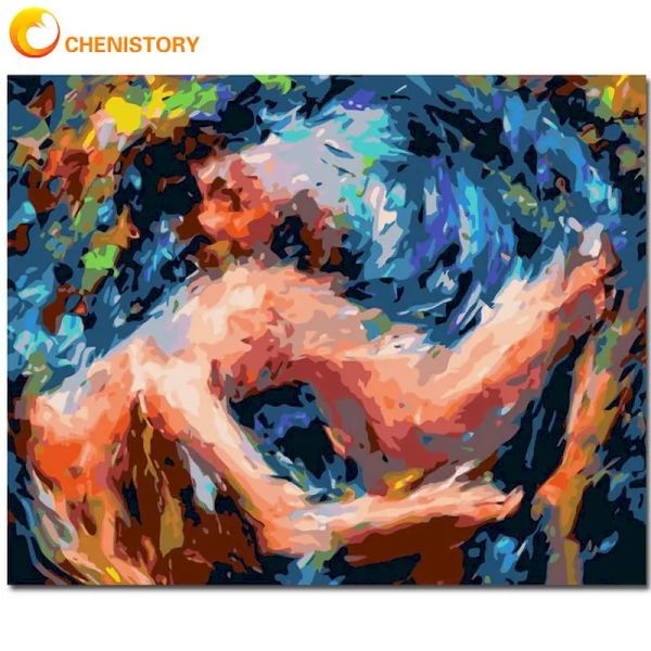 NUMERO chenistory nake women figura pittura ad olio per numeri kit per adulti telai fai -da -te dipinti a mano su tela decorazione domestica art pitture