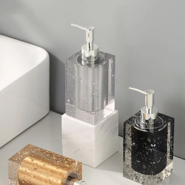 Dağıtıcılar Avrupa tarzı basit reçine banyo losyon şişesi ev tuvalet duş jel şampuan dağıtım şişe reçine sabunu sıvı şişe