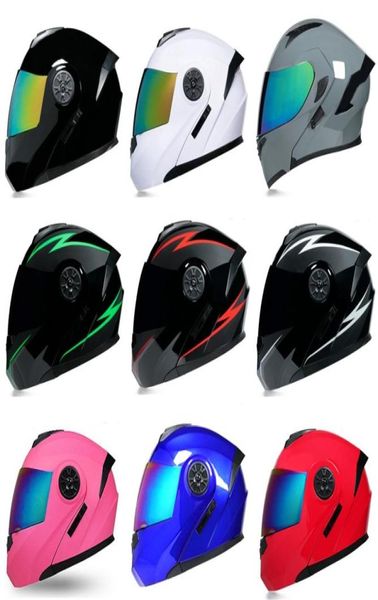 Último DOT Aprovado de segurança Modular Flip Motorcycle Helmet Voyage Racing Racing Lente Dual Capacete Interior Visor7152625