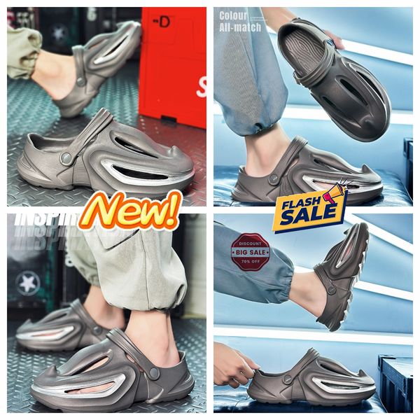 GAI Shark Billed Strandschuhe mit weichen Sohlen für Herren, Höhe, Sommerschuhe, atmungsaktive Sandalen, Herren, Gummi, Strand, Outdoor, Loch, leicht, lustig, Schuhe, weich, rutschfest, Eur40–45, EVA