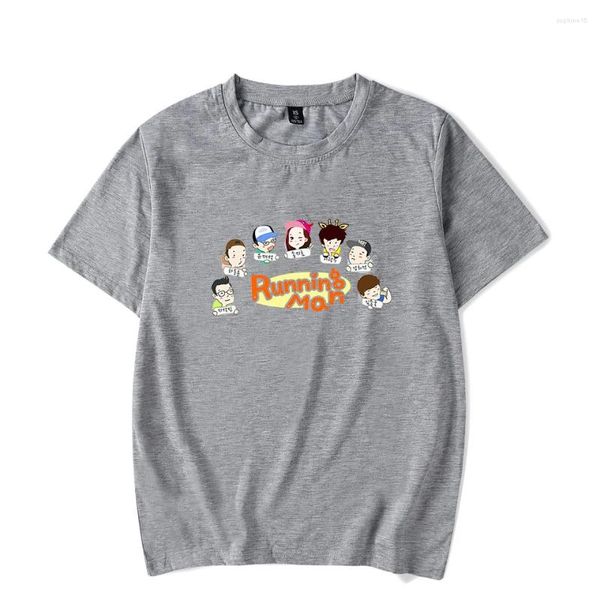 Hoodies masculinos kpop correndo homem coreia reality show personalizado o-pescoço camiseta feminino/masculino manga curta camisetas casuais streetwear roupas