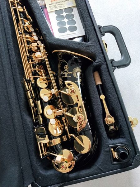 Saxofone alto preto de alta qualidade YAS-875EX marca japonesa instrumento de música e-flat com estojo tocar profissionalmente