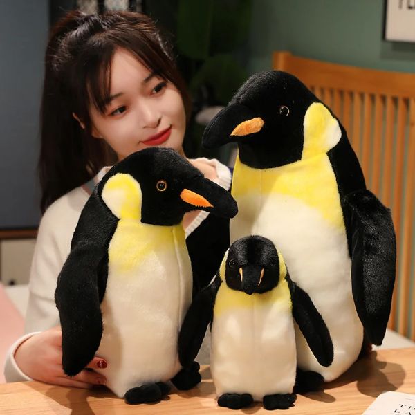 Yastıklar simülasyon penguen peluş oyuncak yumuşak peluşu doldurulmuş hayvan antarktika penguen sevimli bebek yastık odası dekorasyon çocuk doğum günü hediyeleri