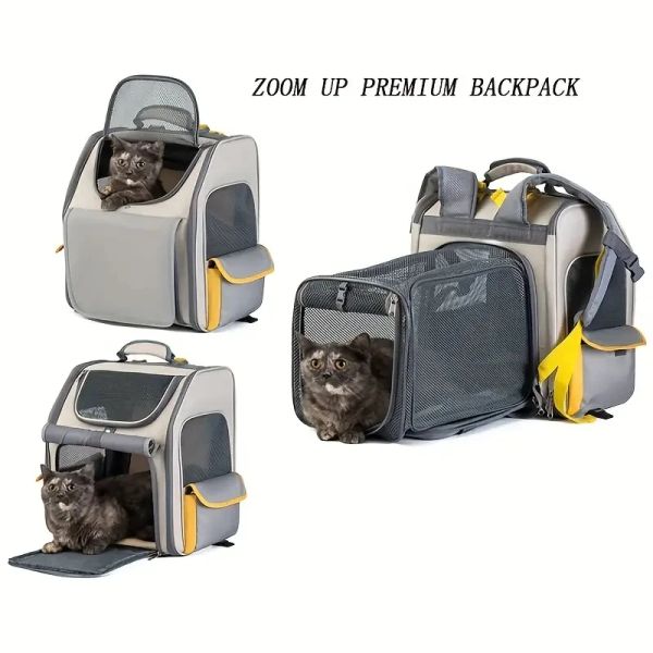 Transportadoras suprimentos para animais de estimação portátil respirável expansão ombro cão oxford pano saco de saída grande capacidade saco de gato portátil mochila para animais de estimação