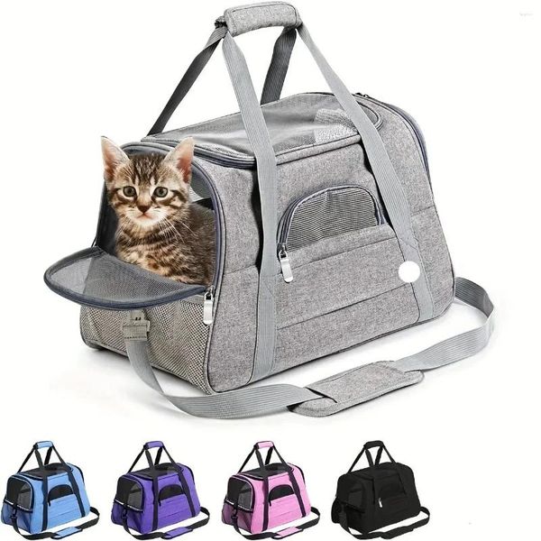 As transportadoras para gatos viajam com estilo com nosso portátil macio – perfeita para gatos médios e pequenos, transportadora de animais de estimação aprovada pela companhia aérea