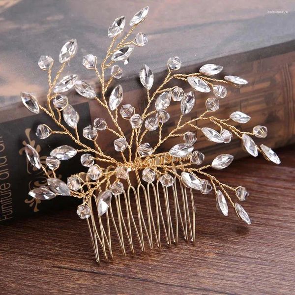 Grampos de cabelo pentes laterais decorativos com liga hipoalergênica estilo floral para banquetes vestidos de casamento saias