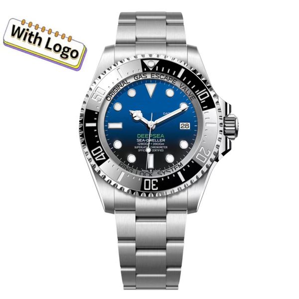 Mens Watch Sea Habiter Designer Relógios de Alta Qualidade 44mm Tamanho Dial Azul Profundo Safira Aço Inoxidável À Prova D 'Água Com Caixa Mergulho Super Luminoso Original