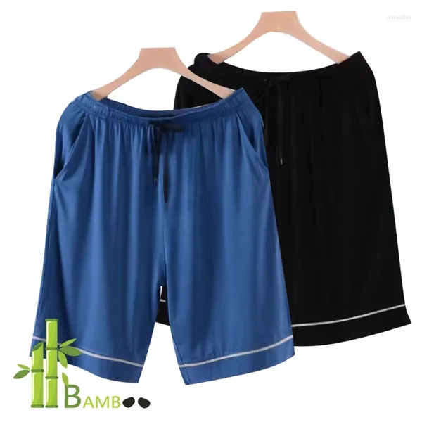 Shorts maschile 2 pacchetti morbidi comodi in bambù rayon sonno lounge indossare pantaloni pigiali palestra sportiva leggera che corre sul basket estate grigio