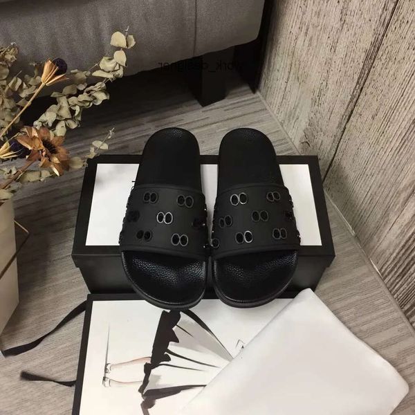 Designers masculinos Gucchi gg guccir guccic guccishoes guccis desliza chinelos femininos moda luxuria chinelos de couro floral de borracha de borracha sandálias de verão b ы 7zae