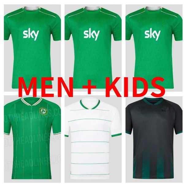 2024 Irland Home Soccer Jerseys Kit DOHERTY DUFFY 23 24 25 Euro Nationalmannschaft Dritter FERGUSON McCabe Hendrick McClean Fußballtrikot Herren Kinderuniform