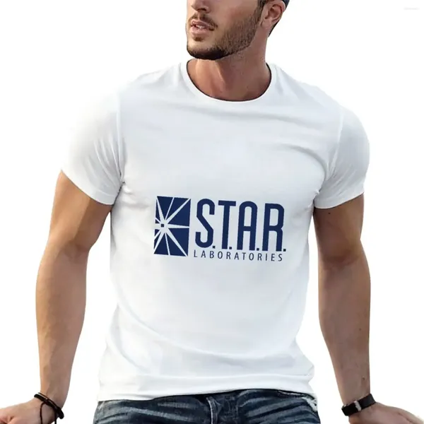 Polo da uomo T-shirt con logo Star Labs Abbigliamento estetico Magliette nere da uomo grafiche