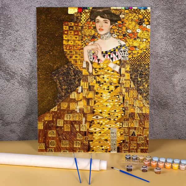 Número Klimt DIY Pintura por números Complete Kit Tintas a óleo 40*50 Pintura na decoração da casa de lona para crianças artesanato por atacado Arte
