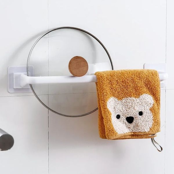 Neues Badezimmertuchlagerstange Toilettenhandtuch Handtuch Lagerregal Wand montiert Badezimmer Haken Küchentücher hängen Geräte