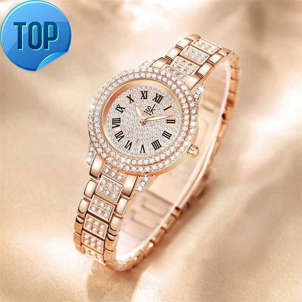 Orologio di lusso completo Moissanite Diamond Lady Orologio al quarzo Horloges Custom Female Iced Out Relogio Feminino orologi da polso da donna