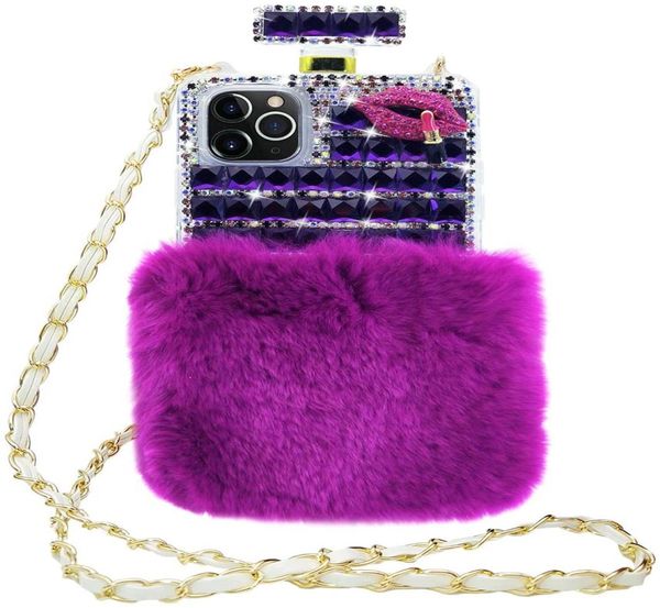 Для iPhone 12 Case Bling Diamond Crystal Athestone Perfume Bottle Cople Cople для iPhone 7 8 XR XS Max 11 12 12 Pro Samsung Note 2036659