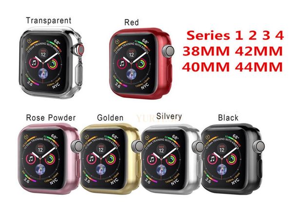 Apple Watch Band 42mm 38mm 44mm Iwatch Serisi 4321 Renkli Kaplama Kılıfları Kabuk Accessories5102093