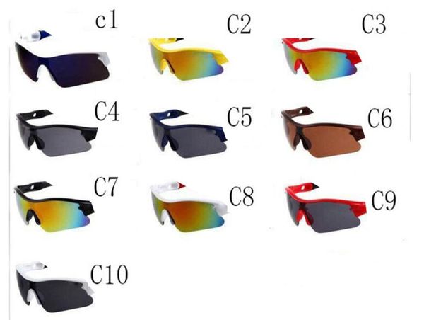 Summer New Men Bicycle Glass Glass Sports Sports Sunglasses Passando óculos de sol Driving Woman Cycling Dazzle Color Glasses 10Colors 4393610