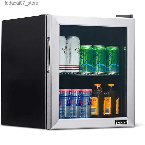 Geladeiras Freezers Mini refrigerador de bebidas congeladas e refrigerador de até 60 latas resfriadas a 37 graus, perfeito para cerveja, vinho, refrigerante e música pop Q240326