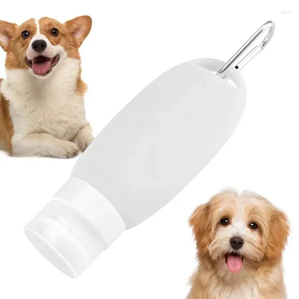 Garrafas de armazenamento dispensador de shampoo garrafa 90ml tubos fillable de viagem à prova de vazamento para comida de cachorro recipiente de higiene ao ar livre espremível