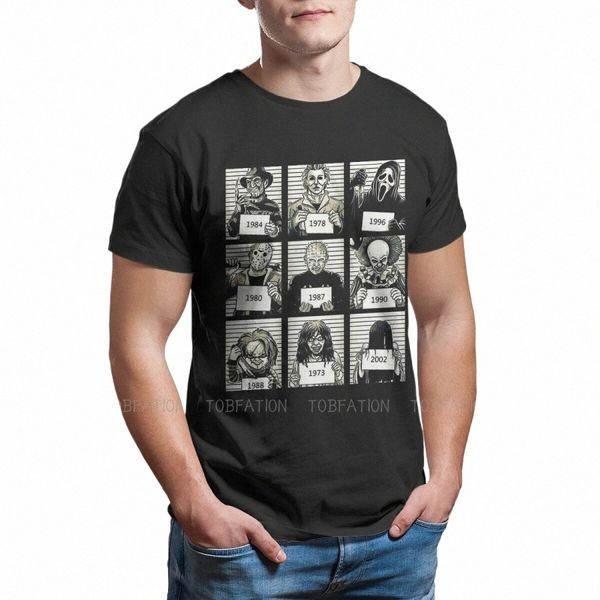 Predator Horror Moive Horror Death Row Tshirt Maglietta grafica allentata Vendita calda casual 100% Cott Ofertas Abbigliamento uomo