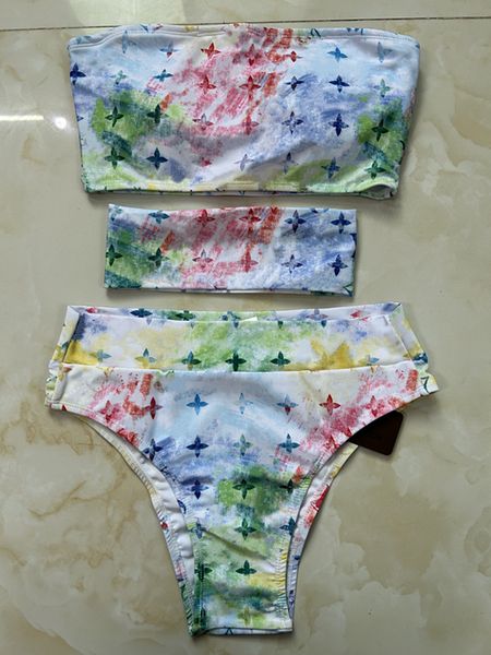 Set bikini classico Costumi da bagno firmati Costumi da bagno donna con costumi da bagno lettera Set bikini Moda vacanza estiva stile spiaggia Bikini vento Taglia S-XL # LL1010