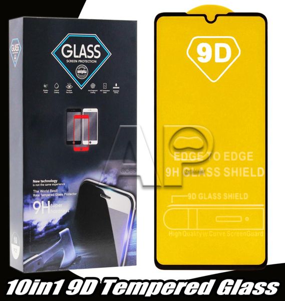 9D Screen Protector Tempered Glas für iPhone 13 Mini 12 Pro Max XR XS Voller Deckungskante bis Edge mit Einzelhandelspaket6481851