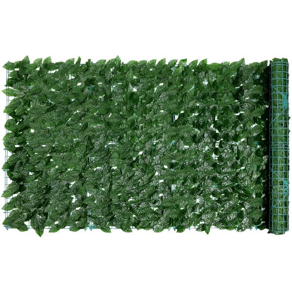 Portões 1x3m folhas de uva artificial hera hedge folha verde cerca painéis falso privacidade cerca tela para casa ao ar livre jardim varanda decoração