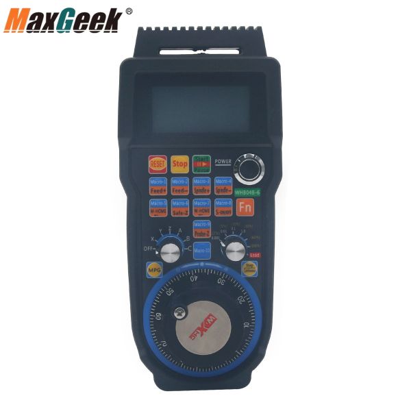 Controlador maxgeek cnc mach3 volante eletrônico sem fio 6 eixos manual controlador usb alça mpg