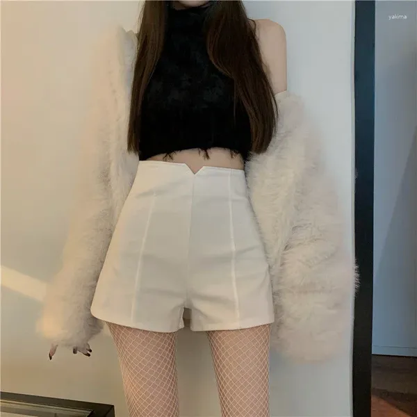 Damen-Shorts, kurze Hosen, damit Frau sexy weiße Mini-High-Waist-Modedesign-Kleidung, elegante, preisgünstige Streetwear, tragen kann