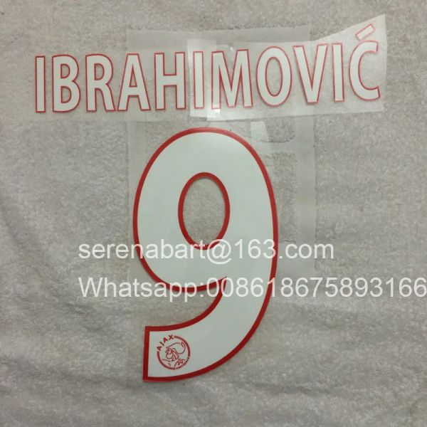 Accessori Personalizza #9 Namonimo di Ibrahimovic Zltan Stampa Nome personalizzato Numero Calcio Badge Patch