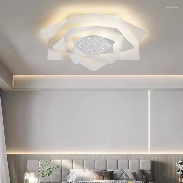 Tavan Işıkları Yatak Odası Lambası 2024 Lüks Lüks Yıldız Sky Basit Modern Oda Net Kırmızı Usta Nordic