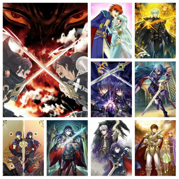 Ponto 5d DIY DIY Fire Fire emblem Warriors Diamond Rhinestones pintando o jogo de anime Cross Stitch Bordado Picture Mosaic Decoração