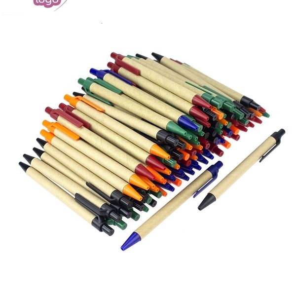 Lot 100 Stück Kugelschreiber aus ECO-Papier, schwarze Tinte, Kugelschreiber Green Concept, individueller Stift, Werbegeschenk, Werbegeschenk, personalisierter Stift, Freebie 240307