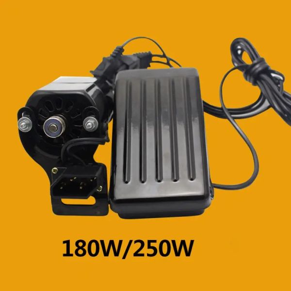 Makineler Pedallı Dikiş Makinesi Motor 220V 180W / 250W Overlock Dikiş, Tam Bakır Çekirdeği, 10000rpm Yedek Parçalar İçin Küçük Motor