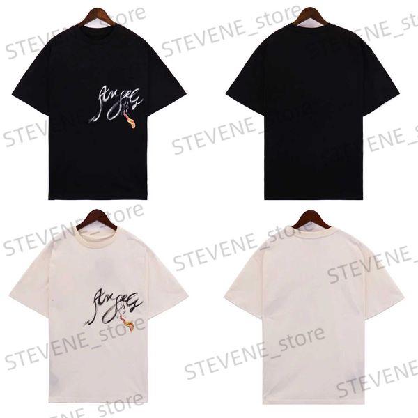 Herren-T-Shirts, neue Herren- und Damen-T-Shirts, übergroßes nebliges T-Shirt mit kurzen Ärmeln, für Liebhaber, Paare, T-Shirts, Tops, T240325
