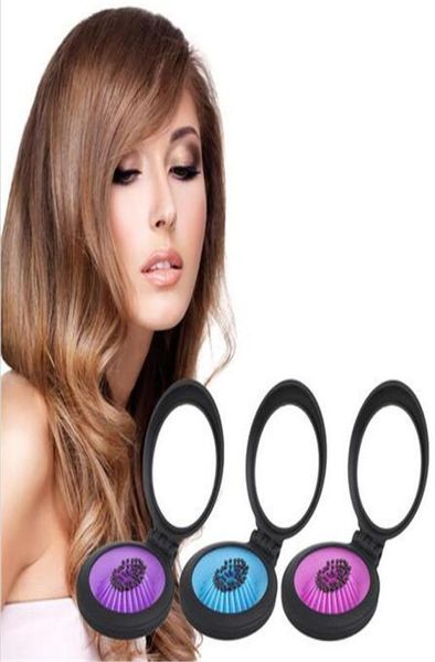 Pente de cabelo portátil de alta qualidade, massagem airbag, mini pente dobrável com espelho, escovas de cabelo para meninas, acessório de viagem 4484247